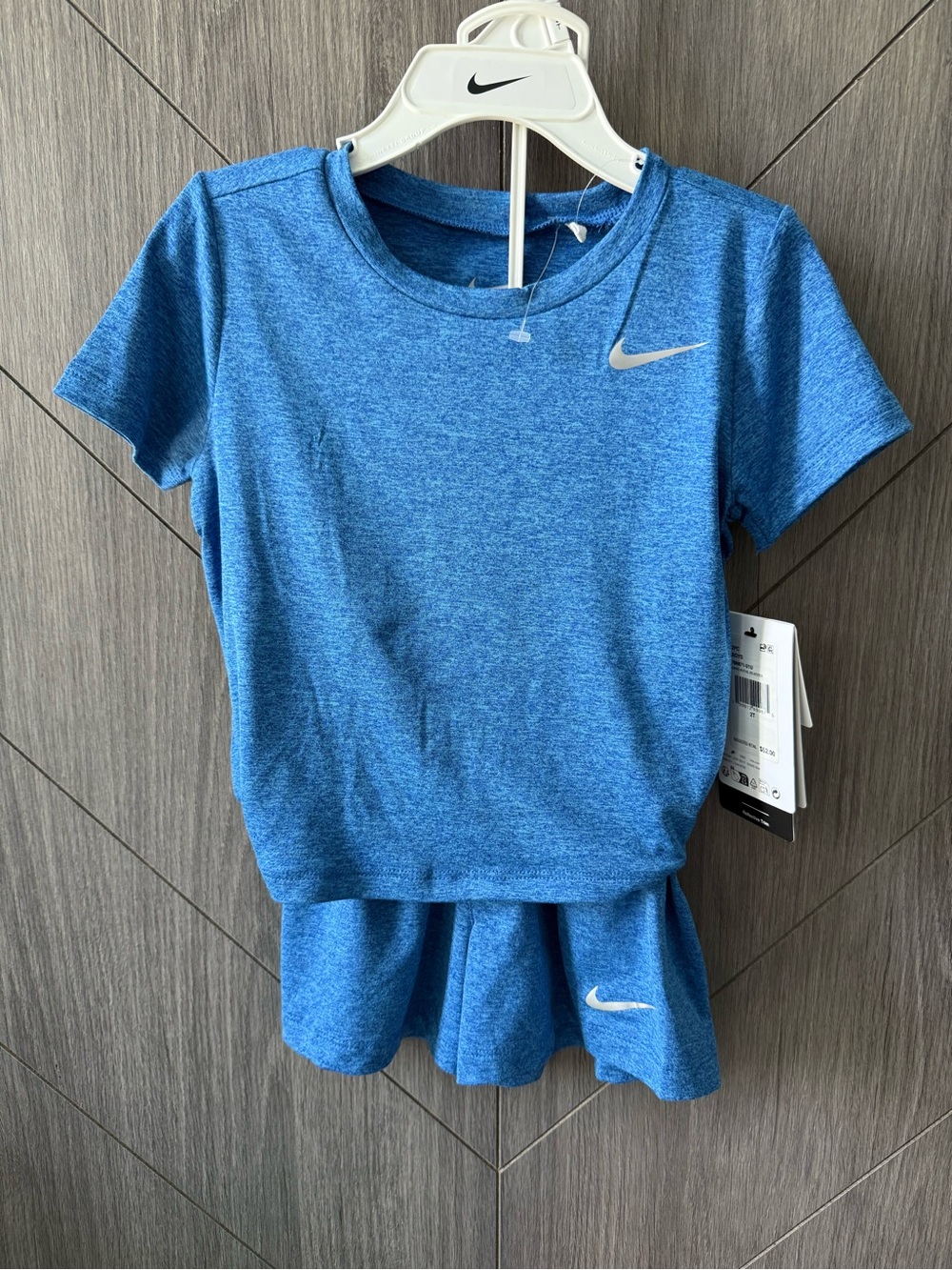 Nike Toddler Boys' Heathered Blue Dri-FIT Tee and Short Set